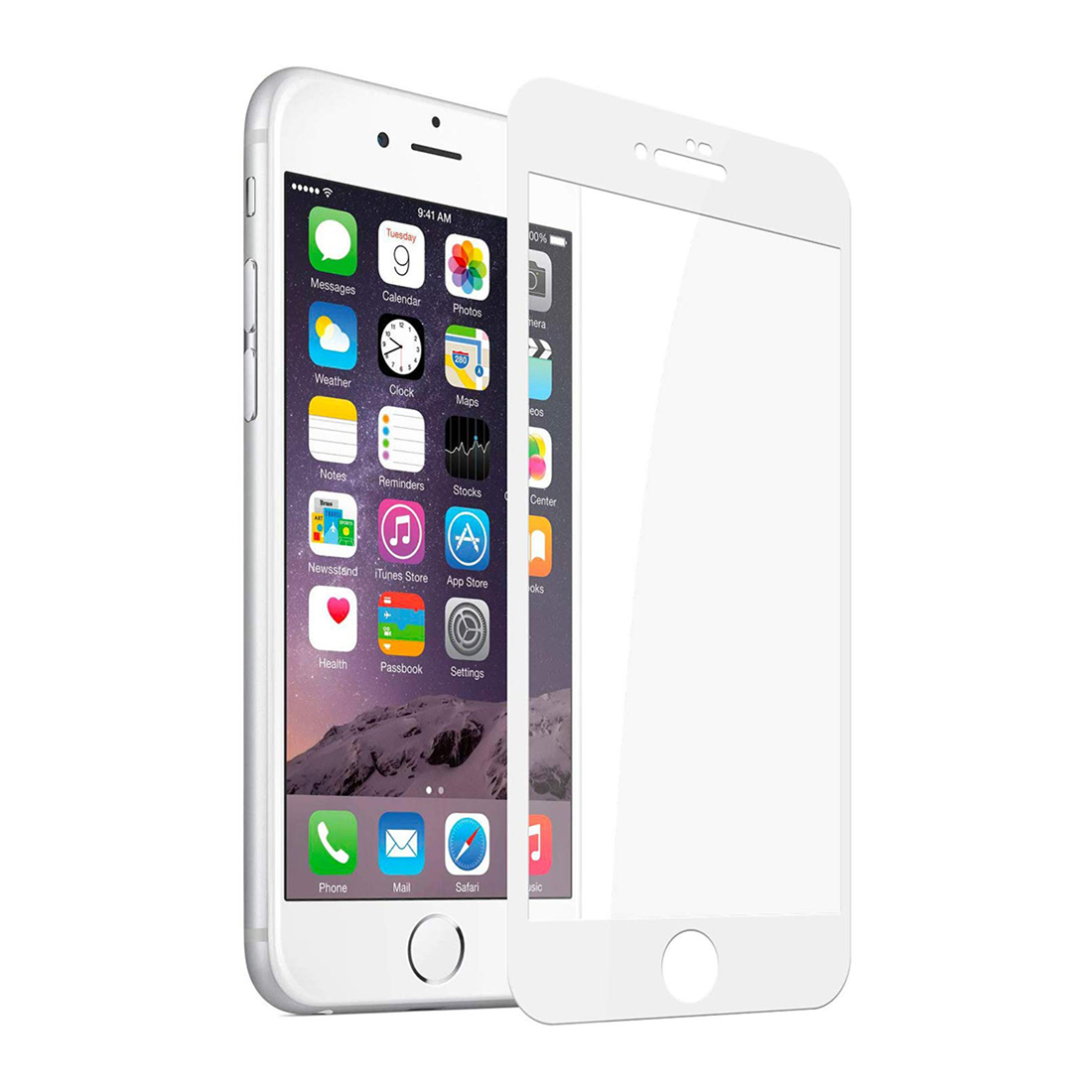 Protecteur d'écran en verre trempé à couverture complète incurvée pour iPhone 6 Plus / 6S Plus Protecteur d'écran en verre trempé à couverture complète incurvée pour iPhone 6 Plus / 6S Plus